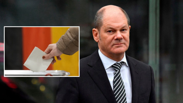 Olaf Scholz'u yeniden başbakan adayı gösteren SPD'nin oy oranı bir önceki seçime göre 9,7 puan düştü.