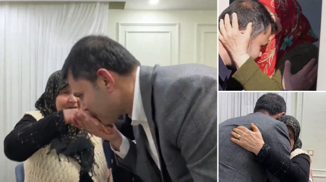 Bakan Kurum, depremin ardından konteyner kentte ziyaret ettiği 75 yaşındaki Nelbi Yılmaz'ın TOKİ konutuna misafir oldu. 
