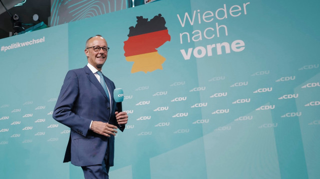 Le chef de file allemand des démocrates-chrétiens (CDU-CSU), Friedrich Merz.
