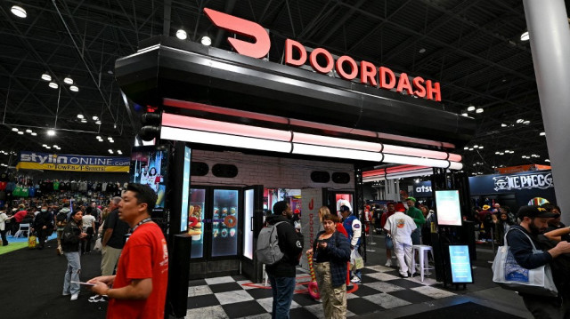 Un stand de Doordash pendant le New York Comic Con, le 15 octobre 2023 à New York City. 
