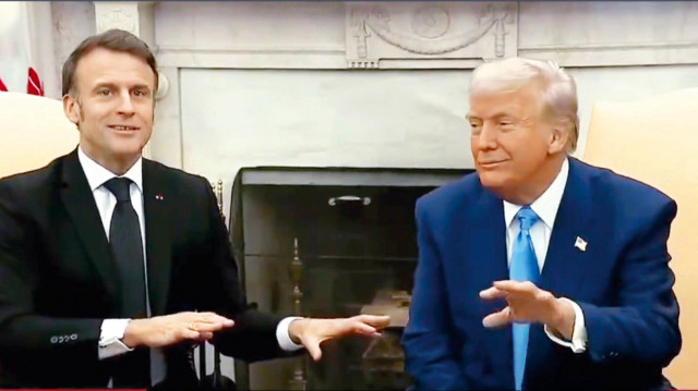 Macron, Trump.