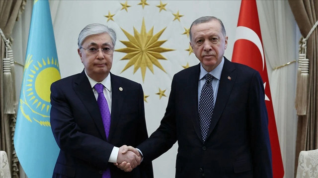 Cumhurbaşkanı Recep Tayyip Erdoğan ve Kazakistan Cumhurbaşkanı Kasım Cömert Tokayev görüşmesi.