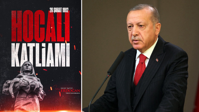 Cumhurbaşkanı Erdoğan, Hocalı Katliamı'nın 33’üncü yıl dönümü nedeniyle bir mesaj yayımladı.