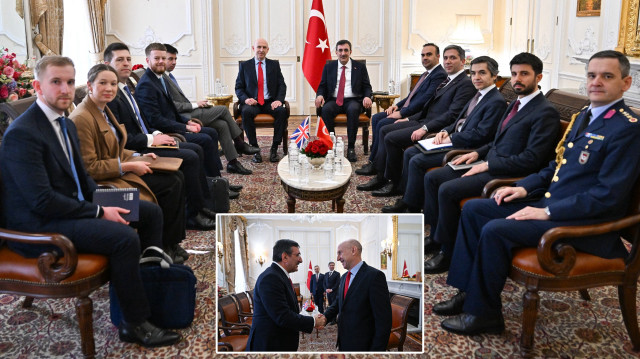 Cumhurbaşkanı Yardımcısı Cevdet Yılmaz, İngiltere Savunma Bakanı John Healey ve heyetini kabul etti.