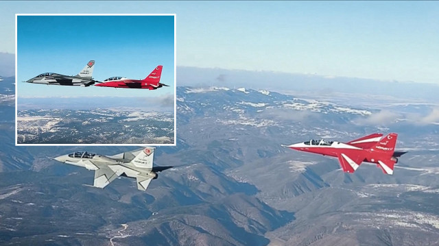 Türk ve İspanyol Hava Kuvvetleri komutanları 2 HÜRJET ile kol uçuşu yaptı.