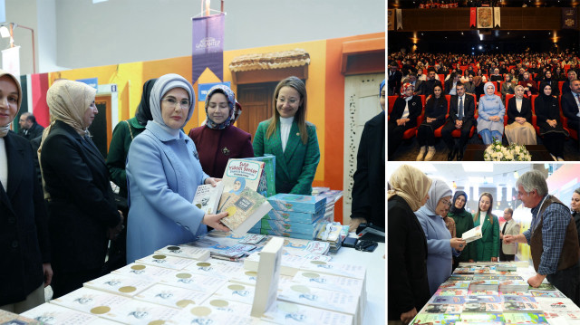 Emine Erdoğan, alana kurulan stantları gezdi.