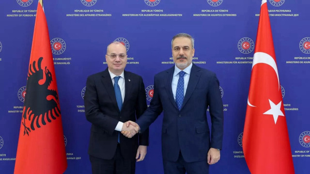 Dışişleri Bakanı Hakan Fidan-Arnavutluk Avrupa ve Dışişleri Bakanı Hasani.