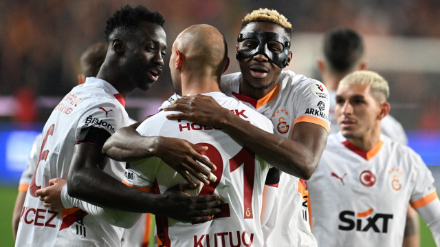 Galatasaray'ın gol sevinci.