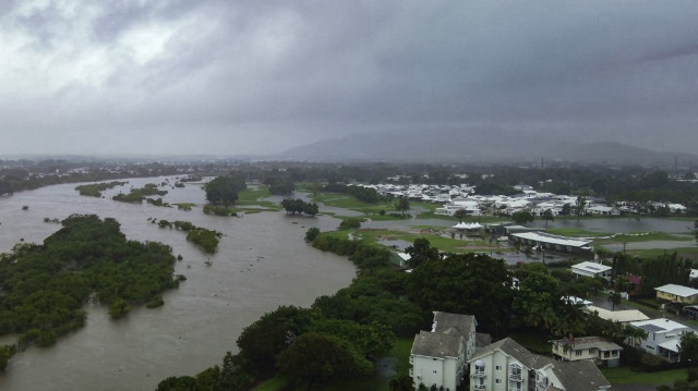 Une vue aérienne des zones touchées par les inondations autour de Townsville, Queensland en Australie, le 3 février 2025.