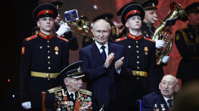 Le président russe Vladimir Poutine lors d'un événement marquant le 81e anniversaire de la libération de Leningrad du blocus nazi pendant la Seconde Guerre mondiale, à Saint-Pétersbourg, le 27 janvier 2025.