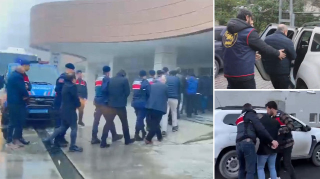 'HÜCRE-8' operasyonlarında 64 şüpheli yakalandı.