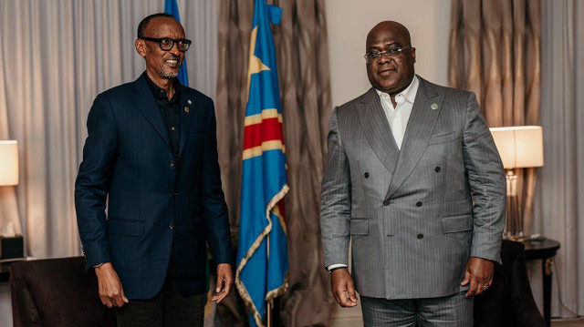 Le Président de la République Démocratique du Congo, Félix Tshisekedi, et le Président Rwandais, Paul Kagame.