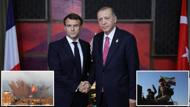 Cumhurbaşkanı Erdoğan, Macron ile görüşmesinde AB'nin Suriye’ye yönelik yaptırımları askıya almasının son derece isabetli olduğunu söyledi.