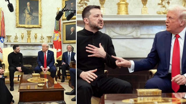 Trump ile Zelenskiy, Oval Ofis'te kameralar önünde tartıştı.