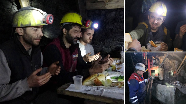 İşçiler sahurun ardından işlerine döndü.