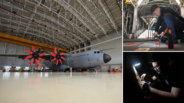 <p>Dev nakliye uçakları A400M'lerin retrofit faaliyetlerinin gerçekleştirildiği Kayseri'deki 2'nci Hava Bakım Fabrika Müdürlüğü, kapılarını açtı.</p>