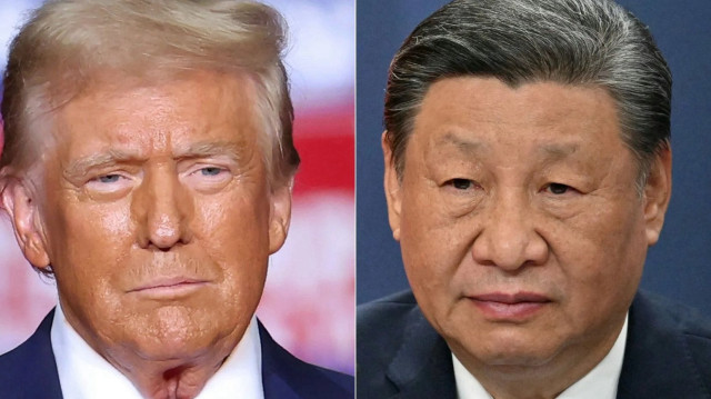 Un collage de photos du Président américain Donald Trump et de son homologue chinois Xi Jinping.