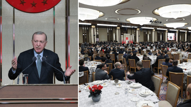 Cumhurbaşkanı Recep Tayyip Erdoğan, Beştepe Millet Sergi Salonu'nda düzenlenen Filistinlilerle Kardeşlik İftarı'na katıldı.