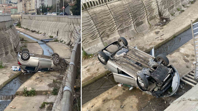 Pendik'teki kazada araçta bulunan 5 kişi yaralandı.