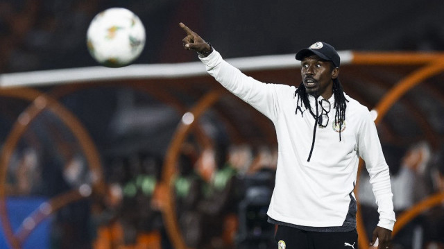 L'entraîneur du Sénégal, Aliou Cissé, lors du match des huitièmes de finale de la Coupe d'Afrique des Nations 2024 entre le Sénégal et la Côte d'Ivoire, à Yamoussoukro le 29 janvier 2024.