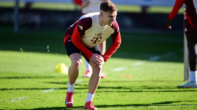 Le milieu de terrain allemand du Bayern Munich, Joshua Kimmich, le 4 mars 2025 à Munich.