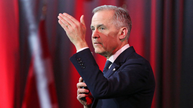 Mark Carney, chef du Parti libéral du Canada et Premier ministre élu, s'exprime quelques instants avant d'être élu à la tête du Parti libéral, à Ottawa, le 9 mars 2025.