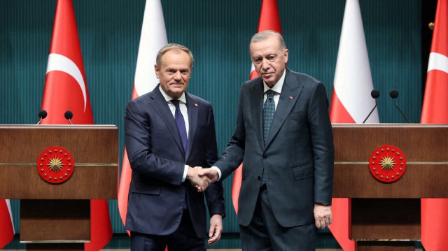 Le Premier ministre polonais Donald Tusk et le président turc Recep Tayyip Erdogan.
