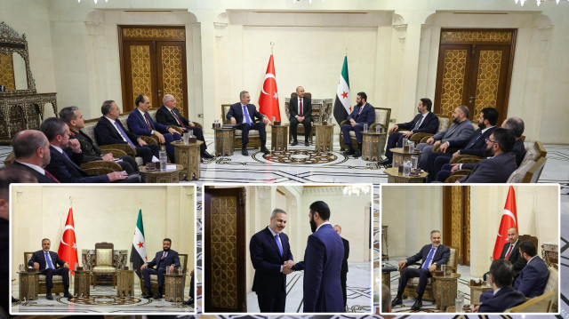 Bakanlar Fidan, Güler ile MİT Başkanı Kalın, Şam'ı ziyaret ederek Cumhurbaşkanı Şara ile görüştü.