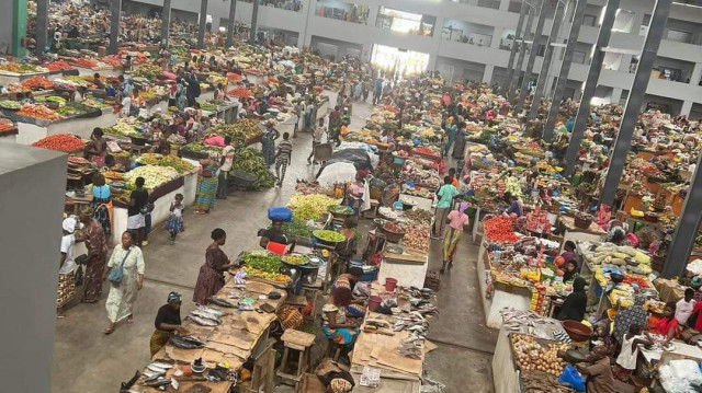 Le grand marché de Kumassi en Côte d'Ivoire.