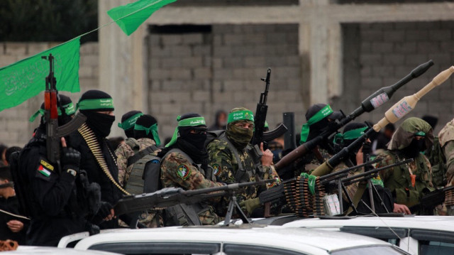 Combattants palestiniens du Hamas.