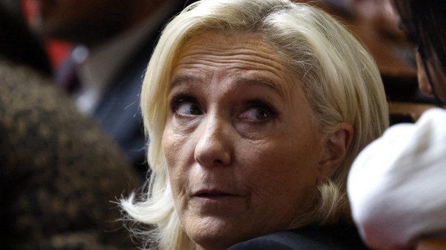 La Présidente du Rassemblement Nationale, Marine Le Pen.
