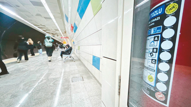 Ankara metrosundaki tarihi geçmiş yangın tüpü