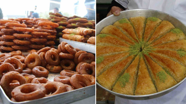 <p>Müşterilerinin damak zevkine hitap eden en iyi tatlıları hazırlayan işletmeler, tezgâhlarını özenle süsleyerek birbirinden çeşitli tatlıları müşterilerine sunuyor.</p>