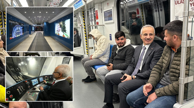 Ulaştırma ve Altyapı Bakanı Abdulkadir Uraloğlu İstanbul Havalimanı - Arnavutköy metro hattında