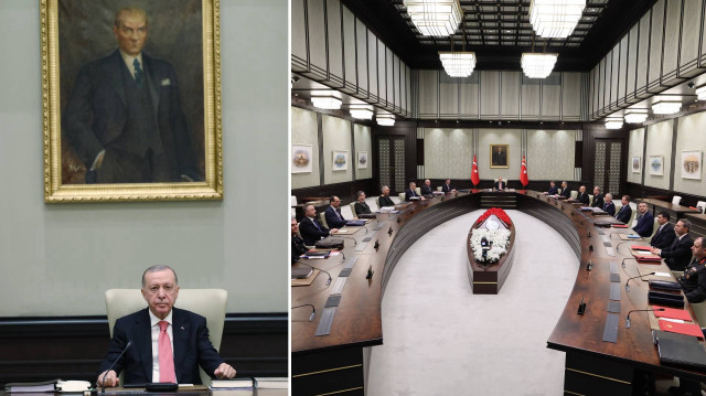 Cumhurbaşkanlığı Külliyesi'ndeki toplantı yaklaşık üç saat sürdü.
