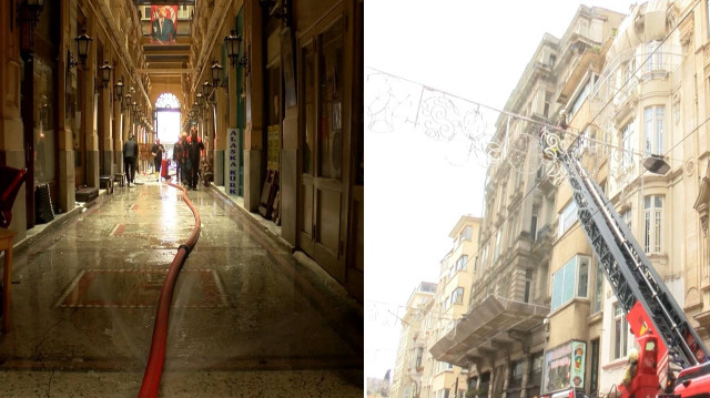 Beyoğlu, Şişli, Fatih, Beşiktaş ve Bakırköy itfaiye ekipleri, yangına kısa sürede müdahale etti.