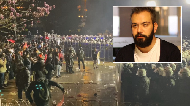 Saraçhane'de, yolsuzluk yaptığı için tutuklanan Ekrem İmamoğlu'nun tutuklanmasını protesto etmek amacıyla izinsiz gösteri düzenleyen provokatörler polise defalarca saldırıda bulundu.