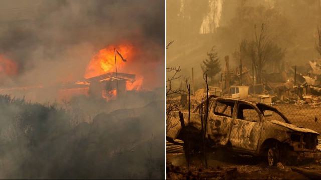 Yangına havadan ve karadan çok sayıda ekip müdahale ediyor.