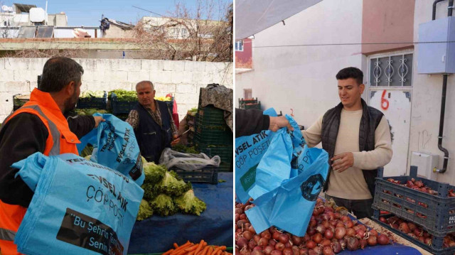 Pazar esnafı, temizlik için yapılan dağıtımdan memnun olduklarını ifade etti.