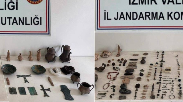 Roma, Bizans ve Osmanlı dönemlerine ait tarihi eserler ele geçirildi.