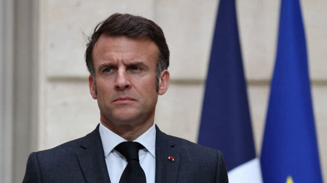 Le président français Emmanuel Macron s'exprime lors d'une conférence de presse après une réunion multilatérale "Méditerranée orientale – MEDOR" au palais présidentiel de l'Élysée à Paris, le 28 mars 2025. 