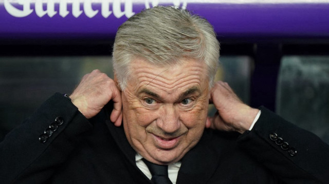 L'entraîneur italien du Real Madrid, Carlo Ancelotti, avant le match de championnat d'Espagne entre le Real Valladolid FC et le Real Madrid CF, au stade Jose Zorrilla de Valladolid, le 25 janvier 2025.