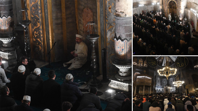 Diyanet İşleri Başkanı Ali Erbaş, Ayasofya-i Kebir Cami-i Şerifi'nde teravih namazı kıldırdı.