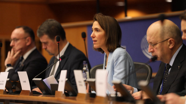 La Cheffe de file de l'Alliance des démocrates et des libéraux pour l'Europe, Valérie Hayer.
