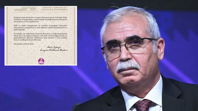Anayasa Mahkemesi Başkanı Kadir Özkaya’nın Ramazan Bayramı mesajı yayımladı.