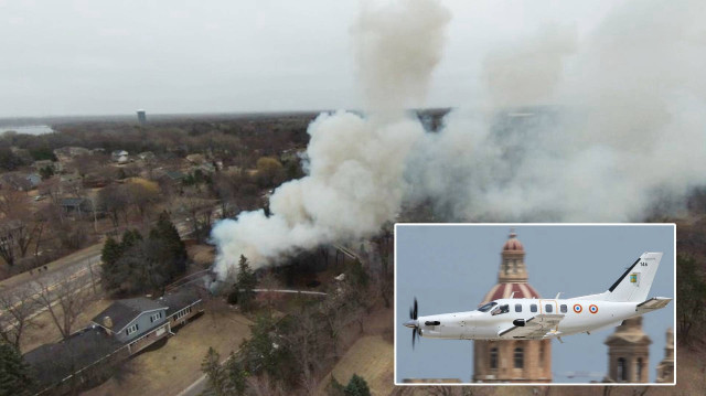 SOCATA TBM7 tipi uçak Brooklyn Park bölgesinde bir eve çarptı.