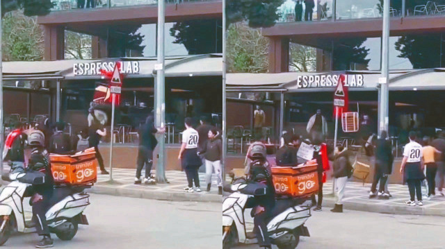 CHP’liler mitingin ardından Özel’in boykot çağrısı yaparken ‘yerin dibine gömün’ diye hedef gösterdiği Espressolab kafeye saldırdı.