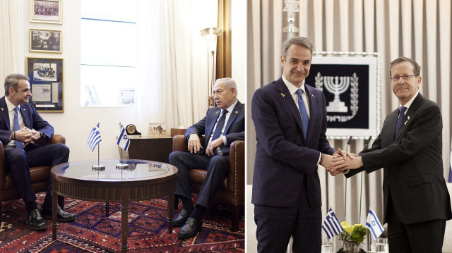 Yunanistan Başbakanı Miçotakis, Netanyahu ve Herzog ile görüştü.