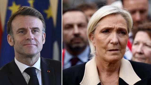 Fransa Cumhurbaşkanı Emmanuel Macron, Fransız siyasetçi Le Pen.