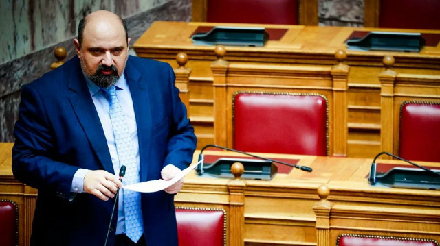 Le député grec du parti conservateur au pouvoir, Christos Triantopoulos.